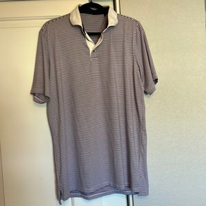 Greyson Purple Striped polo
